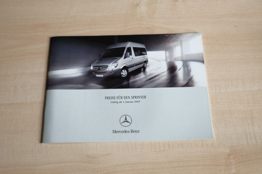 Mercedes Sprinter - Preisliste & Extras - Prospekt 01/2007