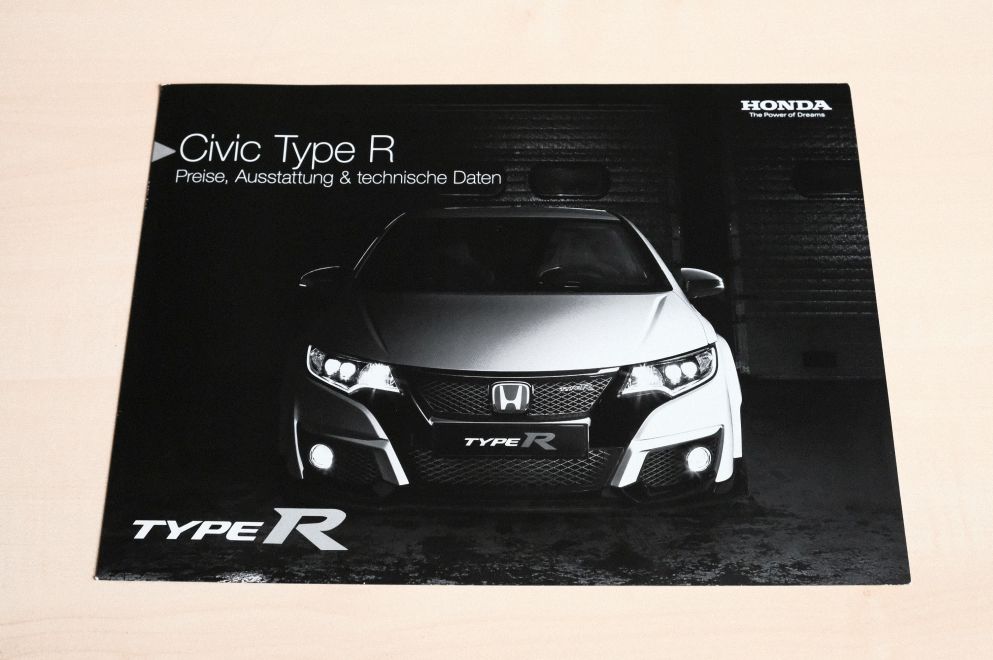 Honda Civic Type R - Preisliste & Extras - Prospekt 04/2016