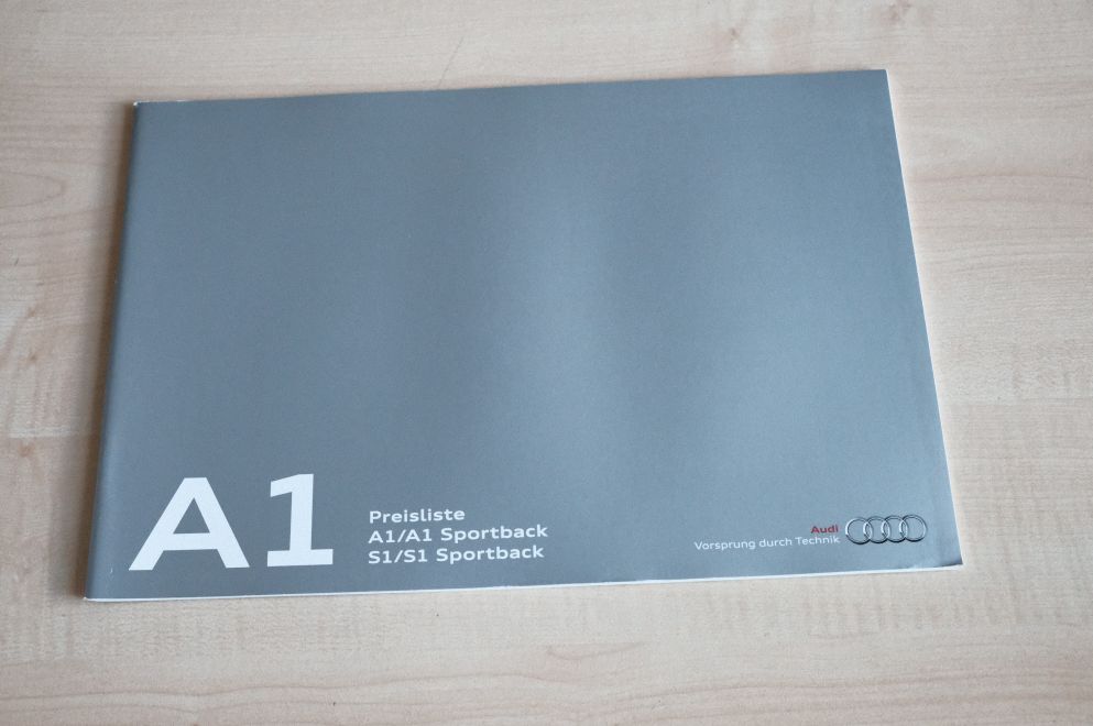 Audi A1 + S1 + Sportback - Preisliste & Extras - Prospekt 09/2015