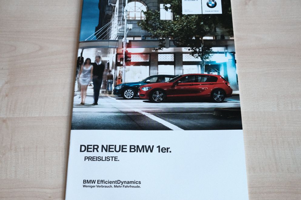 BMW 1er Reihe - Preisliste & Extras - Prospekt 03/2012