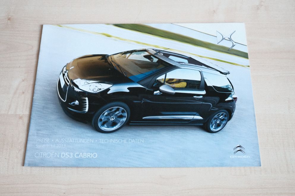 Citroen DS3 Cabrio - Preisliste & Extras - Prospekt 07/2013