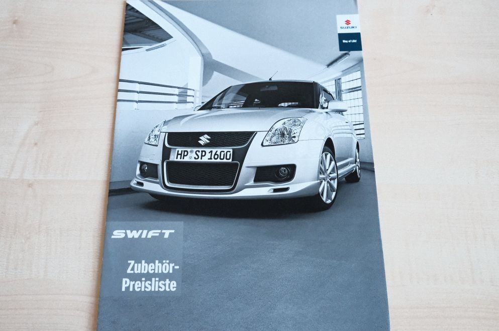 Suzuki Swift - Zubehör Preisliste - Prospekt 01/2008