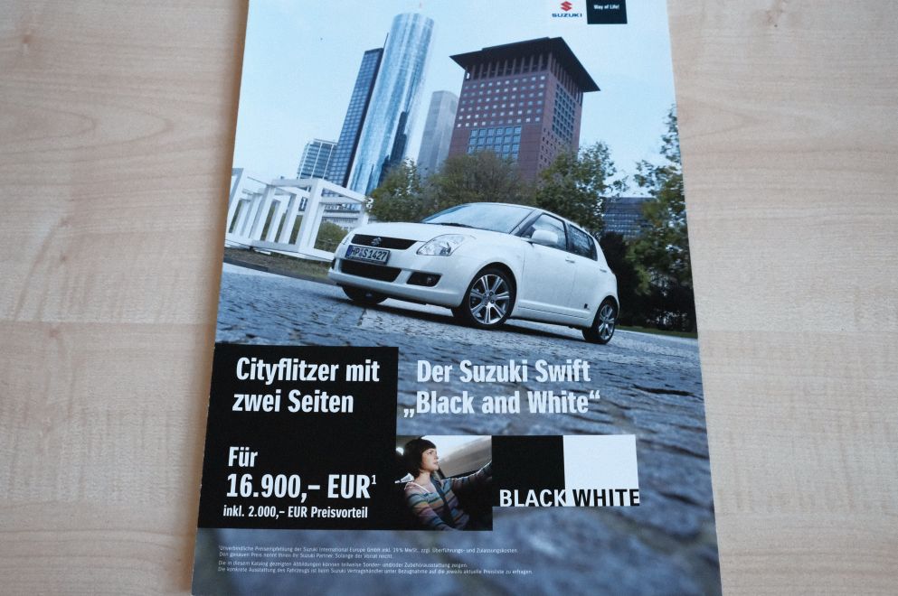 Suzuki Swift - Black & White - Prospekt 05/2008