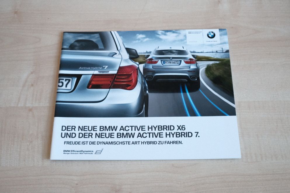 BMW X6 Active Hybrid 7er Reihe F01 Prospekt 01/2010