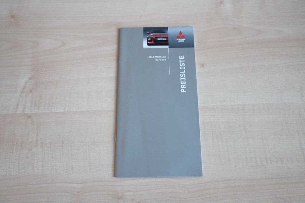 Mitsubishi Colt Lancer Evo IX - Preisliste & Extras - Prospekt 02/2008