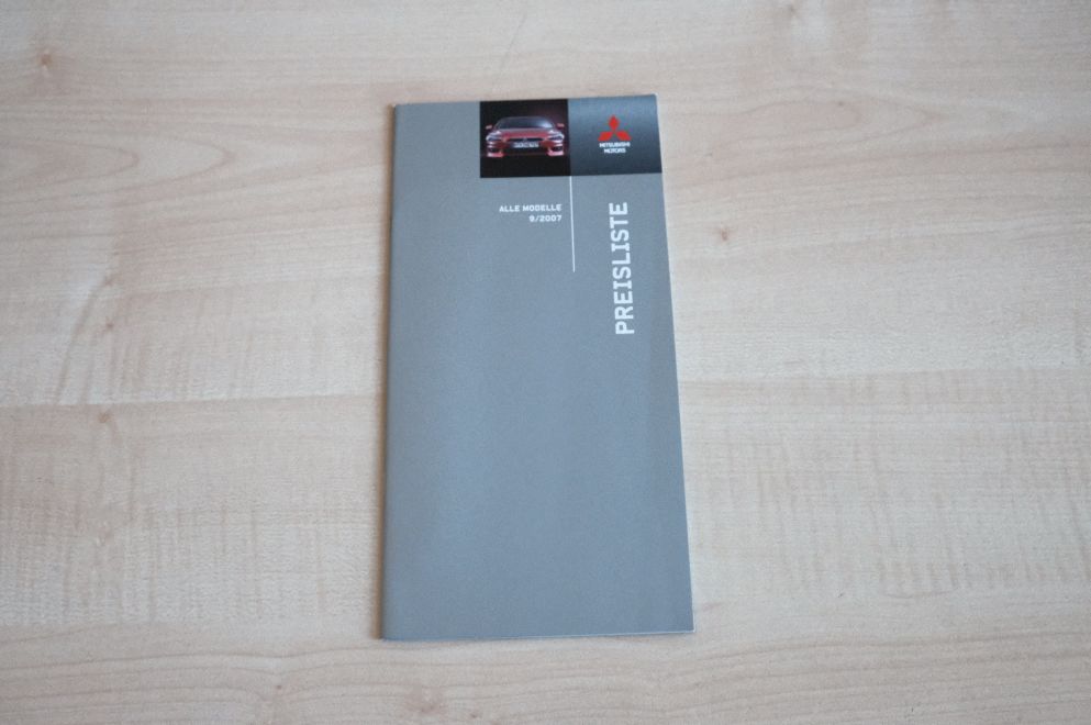 Mitsubishi Colt Lancer Evo IX - Preisliste & Extras - Prospekt 09/2007