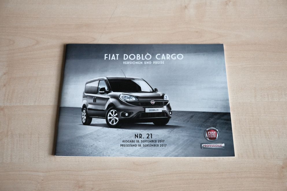 Fiat Doblo Cargo - Preisliste & Extras - Prospekt 09/2017