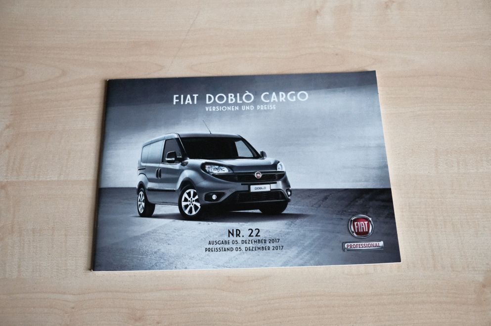 Fiat Doblo Cargo - Preisliste & Extras - Prospekt 12/2017