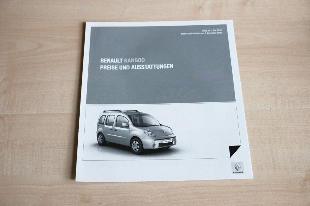 Renault Kangoo - Preisliste & Extras - Prospekt 05/2010