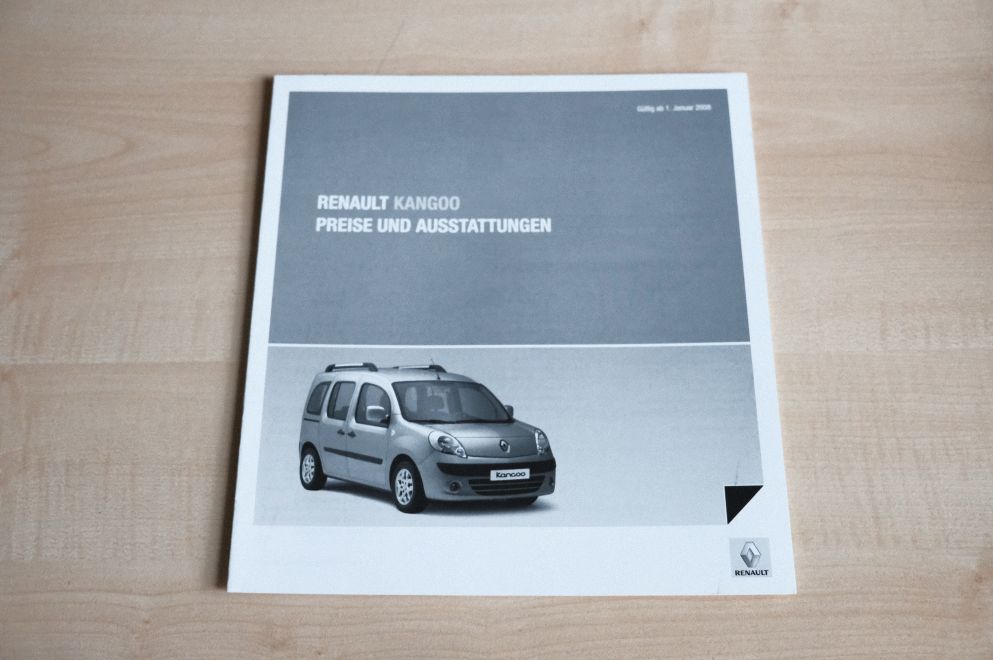 Renault Kangoo - Preisliste & Extras - Prospekt 01/2008