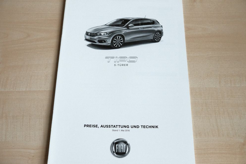 Fiat Tipo - 5-Türer - Preisliste & Extras - Prospekt 05/2016