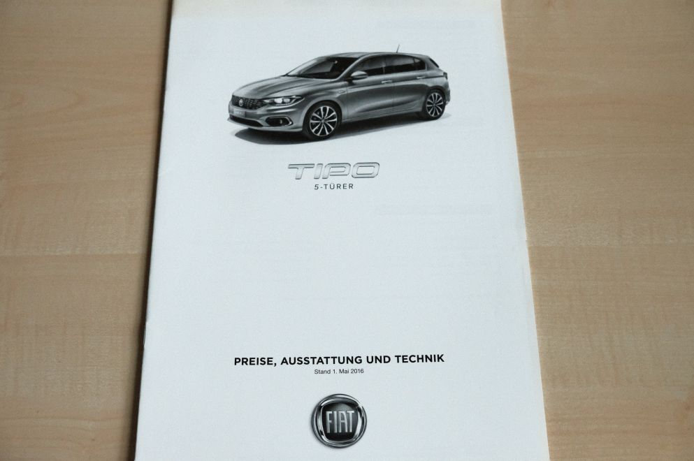 Fiat Tipo - 5-Türer - Preisliste & Extras - Prospekt 05/2016