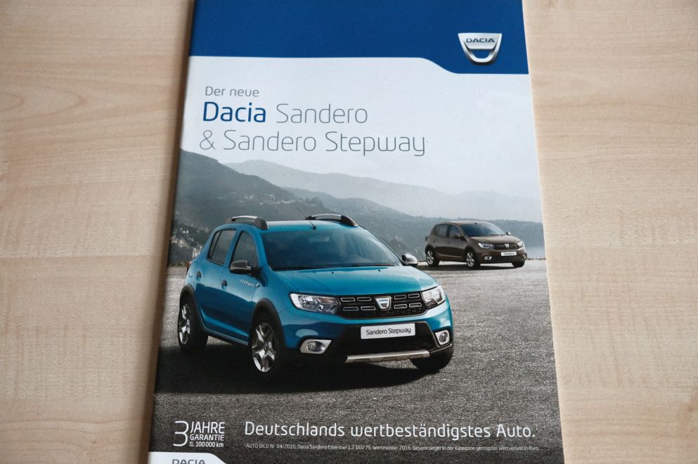 Dacia Sandero + Stepway Prospekt 11/2016