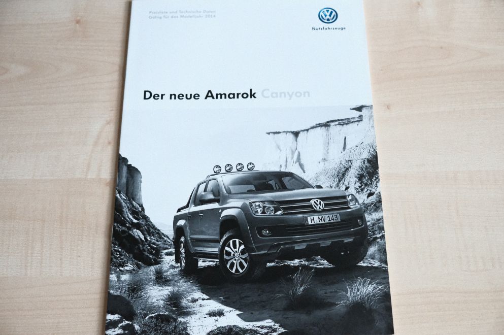 VW Amarok - Advantage - Preisliste & Extras - Prospekt 07/2013