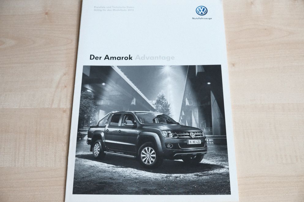 VW Amarok - Advantage - Preisliste & Extras - Prospekt 08/2012