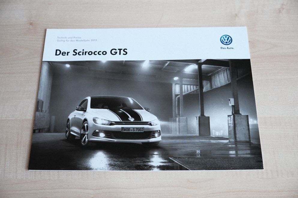 VW Scirocco GTS - Preisliste & Extras - Prospekt 10/2012