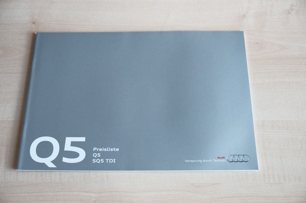 Audi Q5 + SQ5 TDI - Preisliste & Extras - Prospekt 02/2016