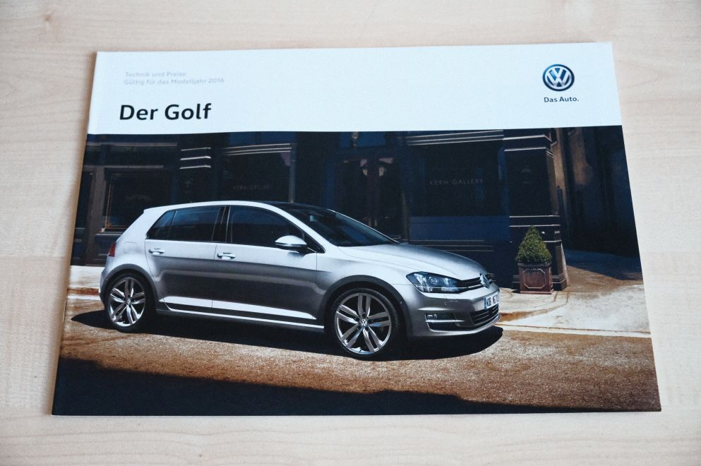 VW Golf VII - Preisliste & Extras - Prospekt 10/2015