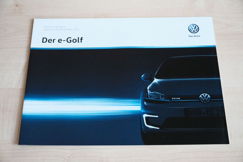 VW Golf VII e-Golf - Preisliste & Extras - Prospekt 10/2015