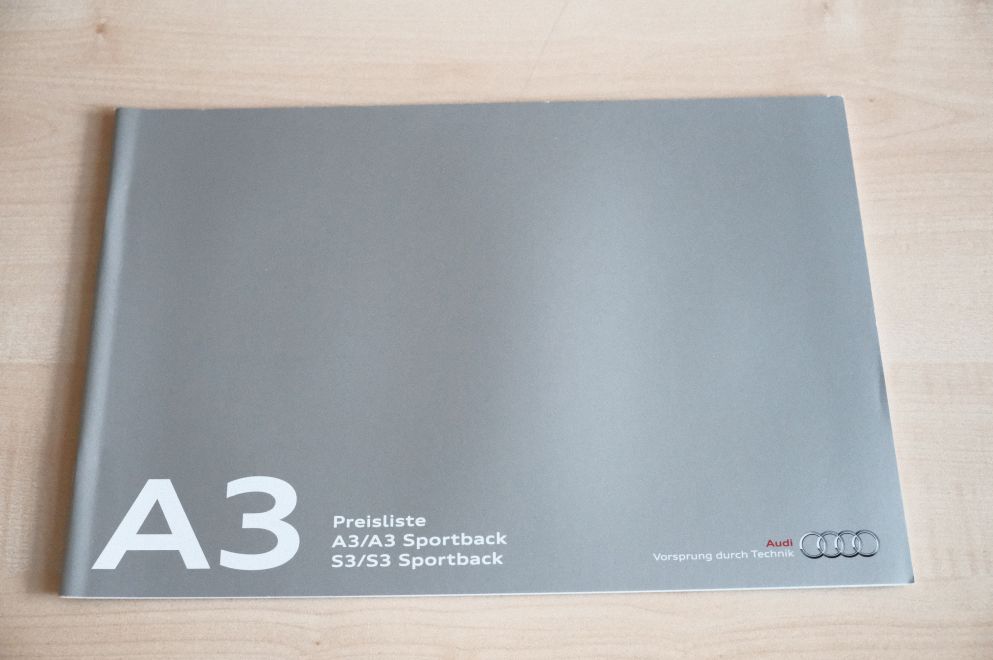 Audi A3 S3 Sportback - Preisliste & Extras - Prospekt 11/2015