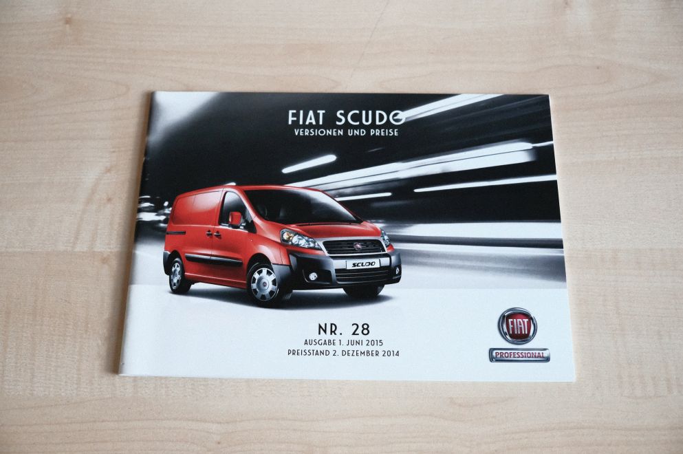 Fiat Scudo Kastenwagen - Preisliste & Extras - Prospekt 12/2014