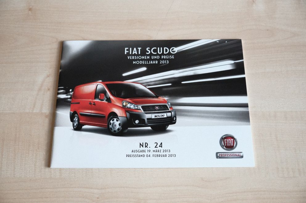 Fiat Scudo Kastenwagen - Preisliste & Extras - Prospekt 02/2013