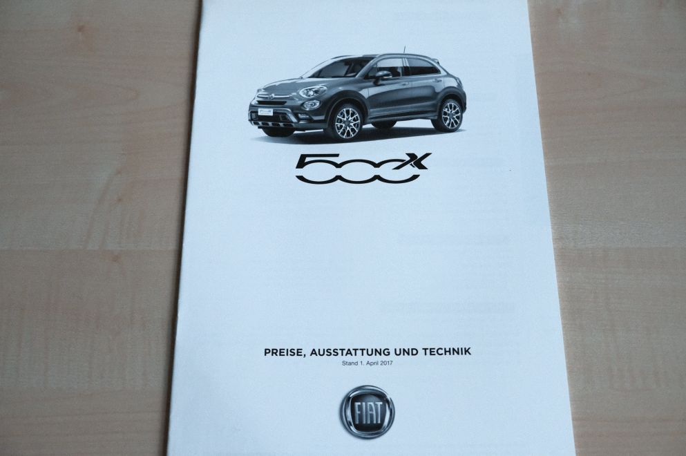 Fiat 500 X - Preisliste & Extras - Prospekt 04/2017