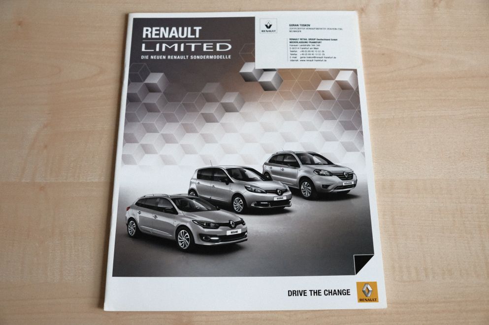 Renault Megane Scenic Koleos - Limited - Prospekt 09/2014