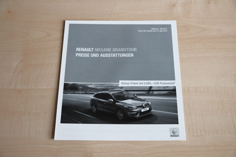 Renault Megane Grandtour - Preisliste & Extras - Prospekt 05/2015