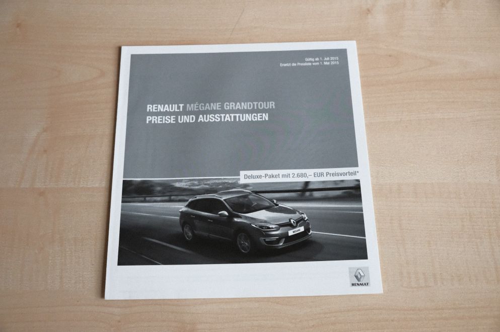 Renault Megane Grandtour - Preisliste & Extras - Prospekt 07/2015
