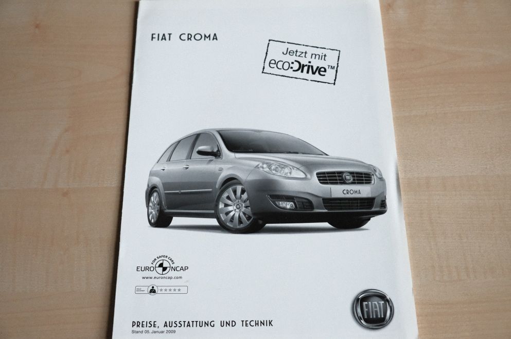 Fiat Croma - Preisliste & Extras - Prospekt 01/2009