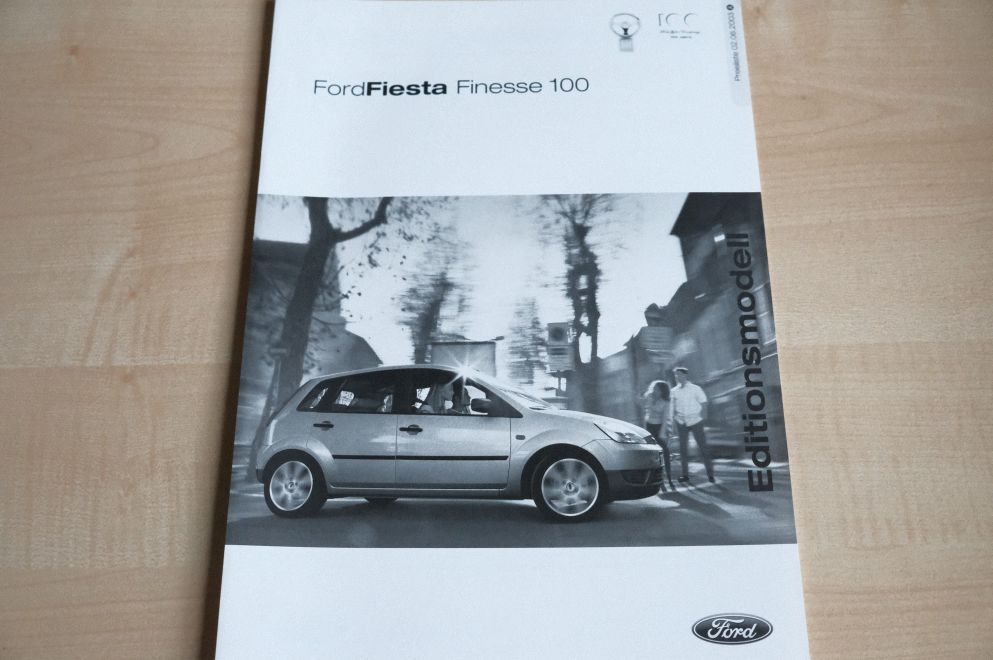 Ford Fiesta - Finesse 100 - Preisliste & Extras - Prospekt 06/2003
