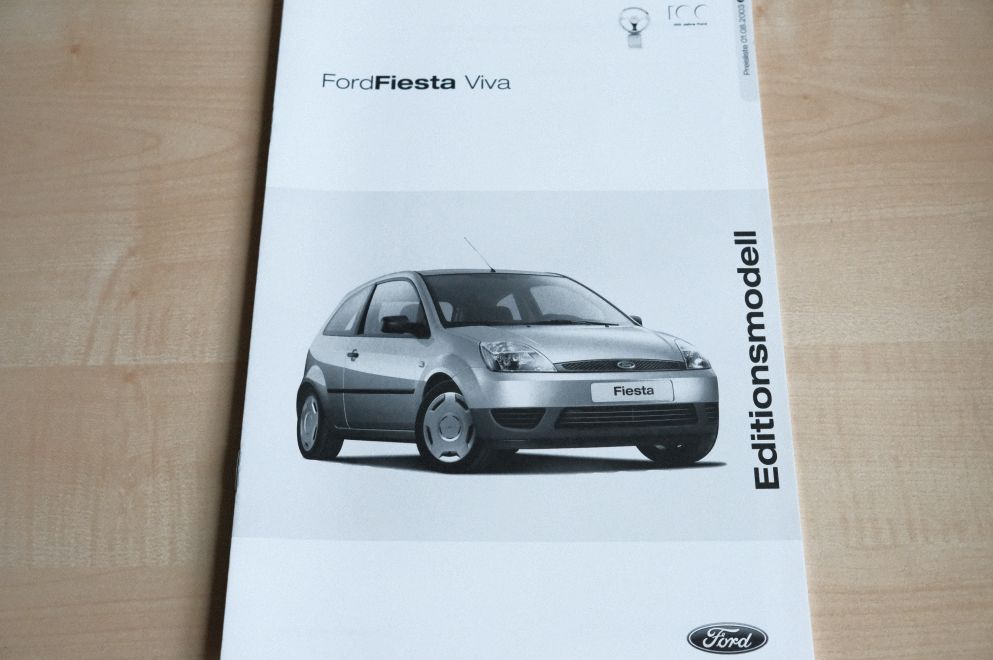 Ford Fiesta - Viva - Preisliste & Extras - Prospekt 08/2003