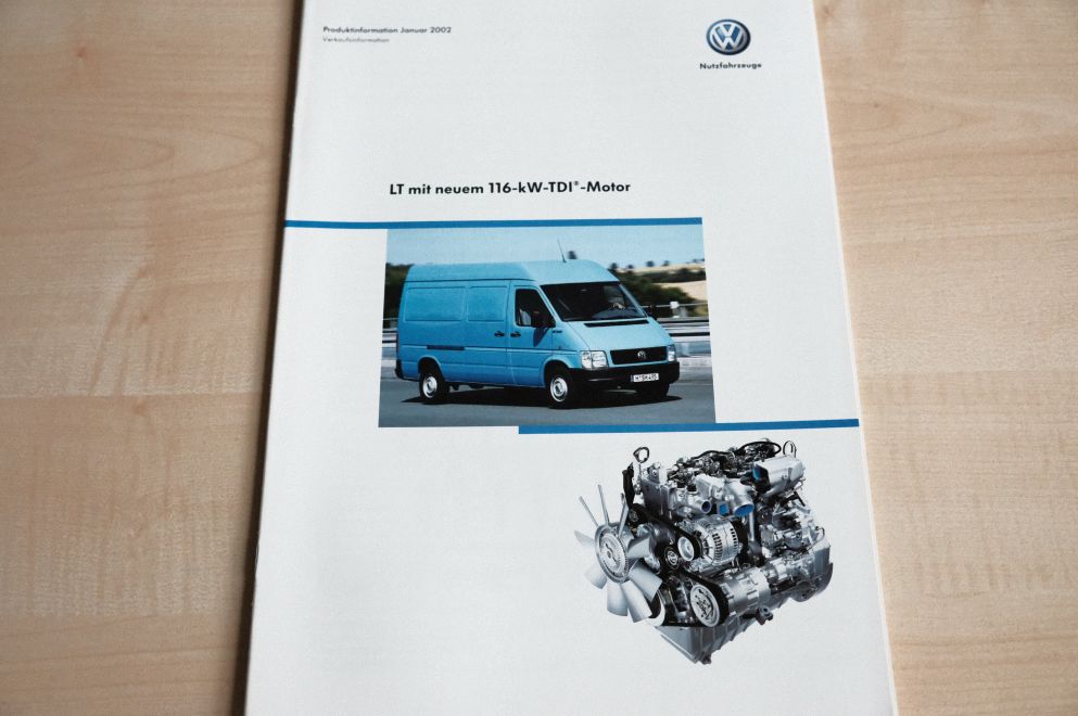 VW LT 160PS 2.8 TDI - Produktinformation - Prospekt 01/2002