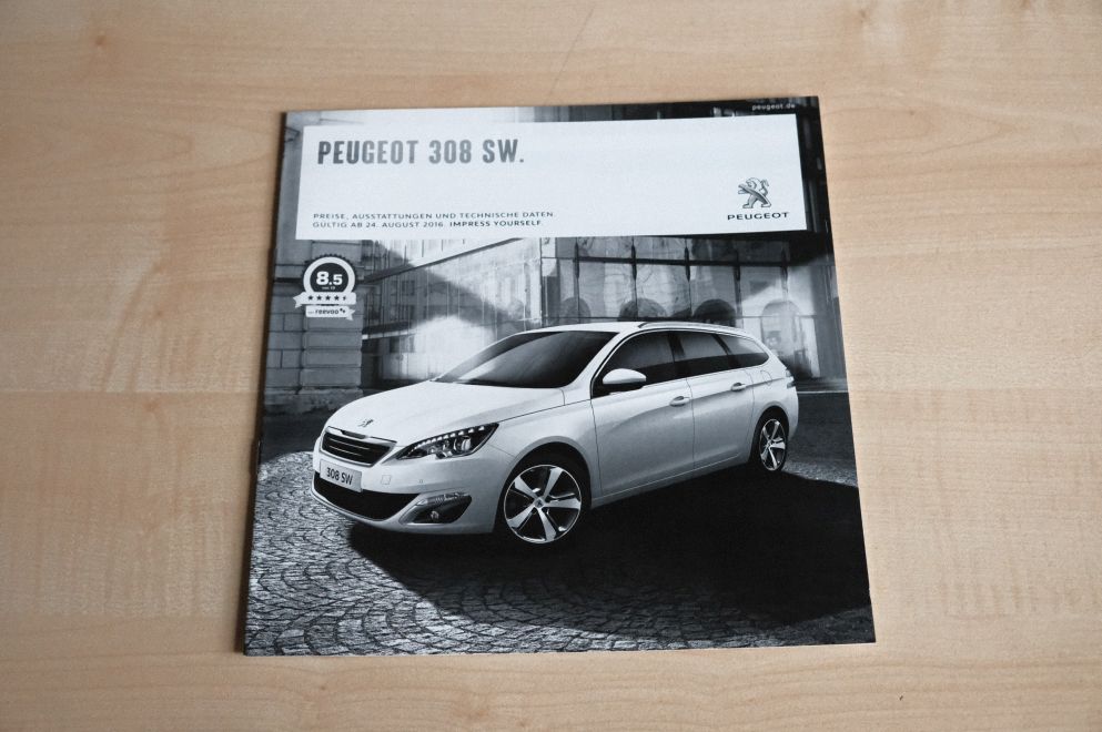 Peugeot 308 SW - Preisliste & Extras - Prospekt 08/2016