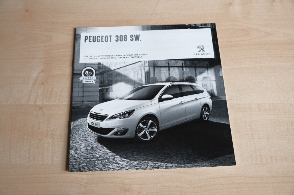 Peugeot 308 SW - Preisliste & Extras - Prospekt 01/2016