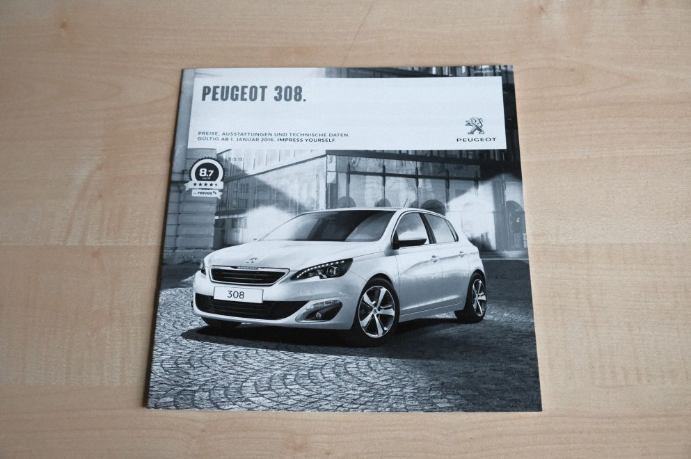 Peugeot 308 - Preisliste & Extras - Prospekt 01/2016