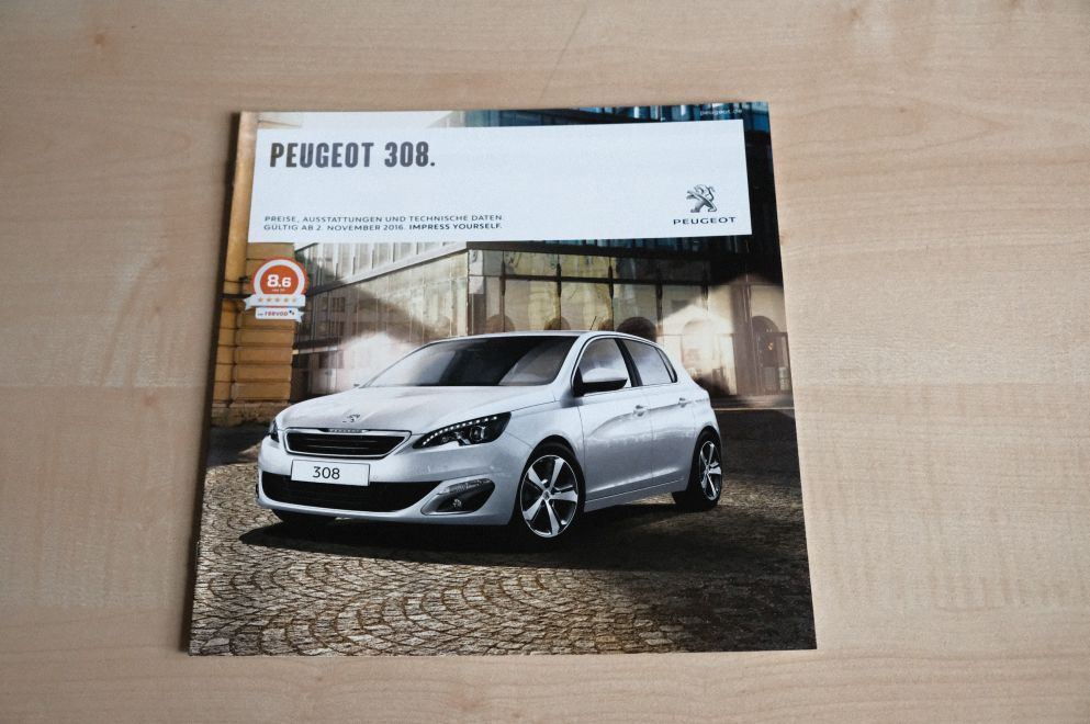 Peugeot 308 - Preisliste & Extras - Prospekt 11/2016