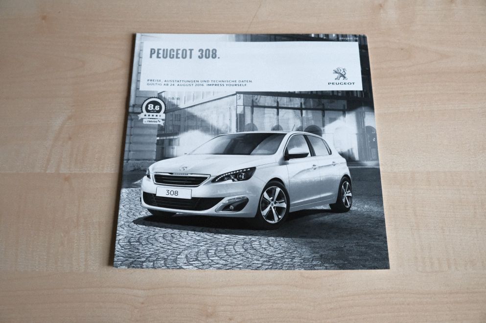 Peugeot 308 - Preisliste & Extras - Prospekt 08/2016