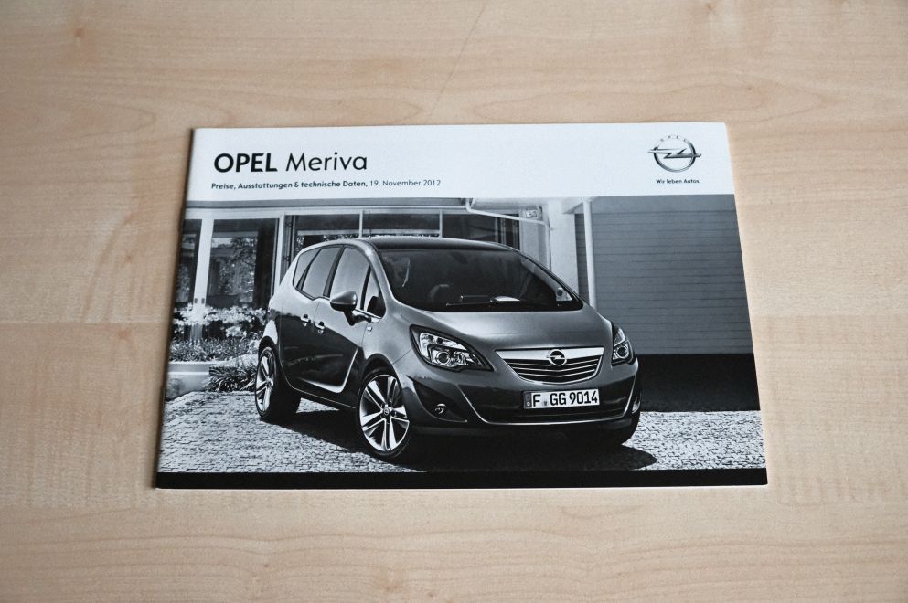 Opel Meriva - Preisliste & Extras - Prospekt 11/2012