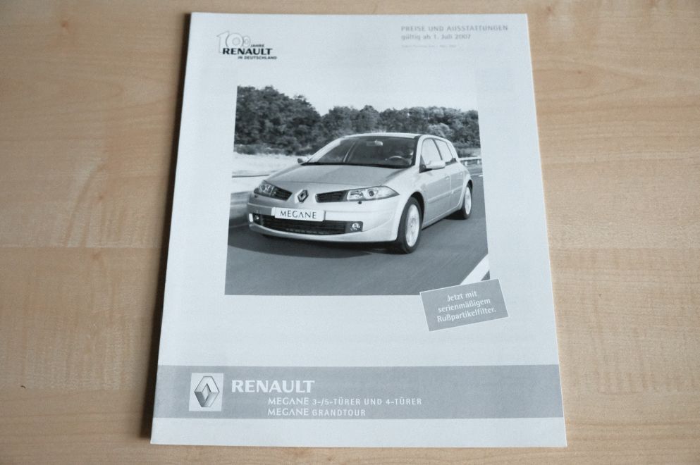 Renault Megane + Grandtour - Preisliste & Extras - Prospekt 07/2007