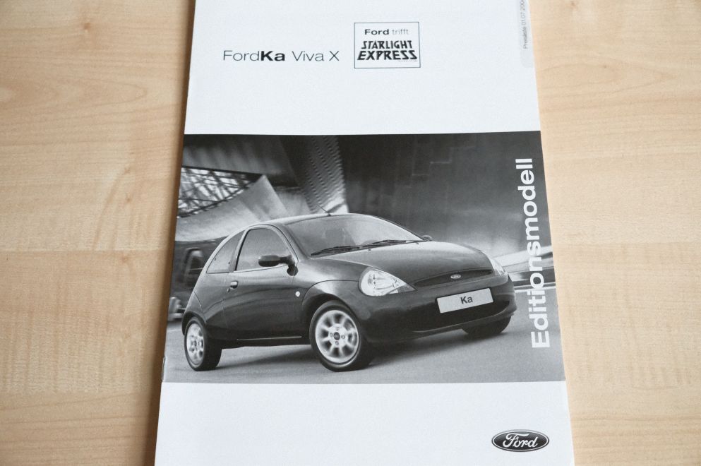 Ford Ka - Viva X - Preisliste & Extras - Prospekt 07/2004