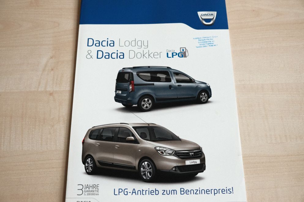 Dacia Dokker - Lodgy - LPG - Prospekt 01/2014