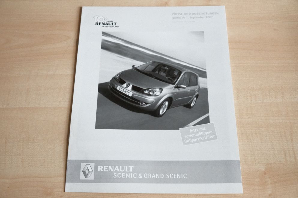 Renault Scenic + Grand Scenic - Preisliste & Extras - Prospekt 09/2007