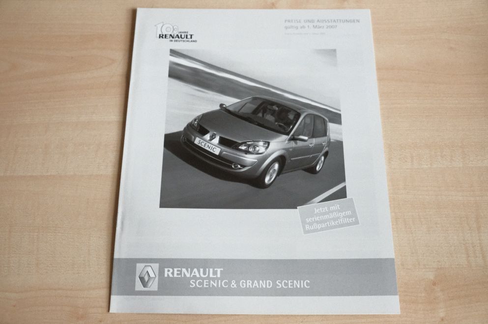Renault Scenic + Grand Scenic - Preisliste & Extras - Prospekt 03/2007