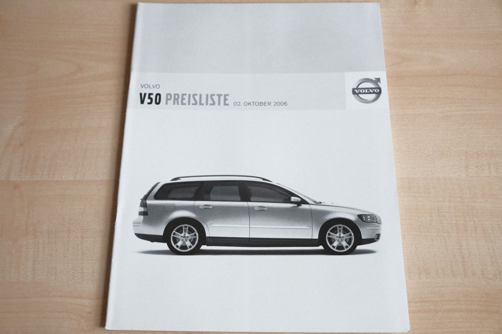 Volvo V 50 - Preisliste & Extras - Prospekt 10/2006