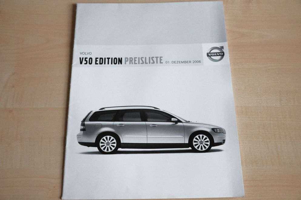Volvo V 50 - Edition - Preisliste & Extras - Prospekt 12/2006