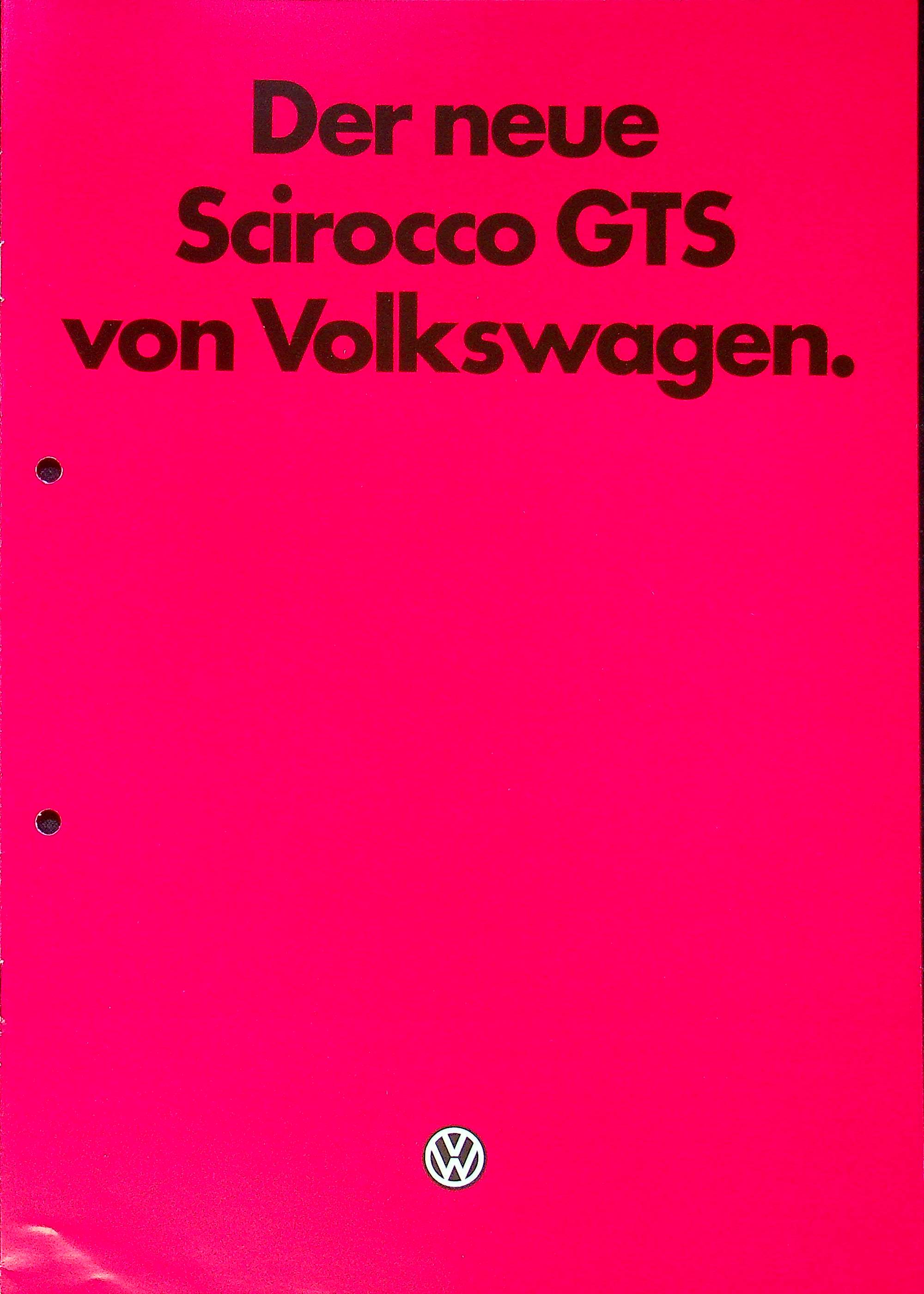 VW Scirocco GTS Prospekt 01/1983
