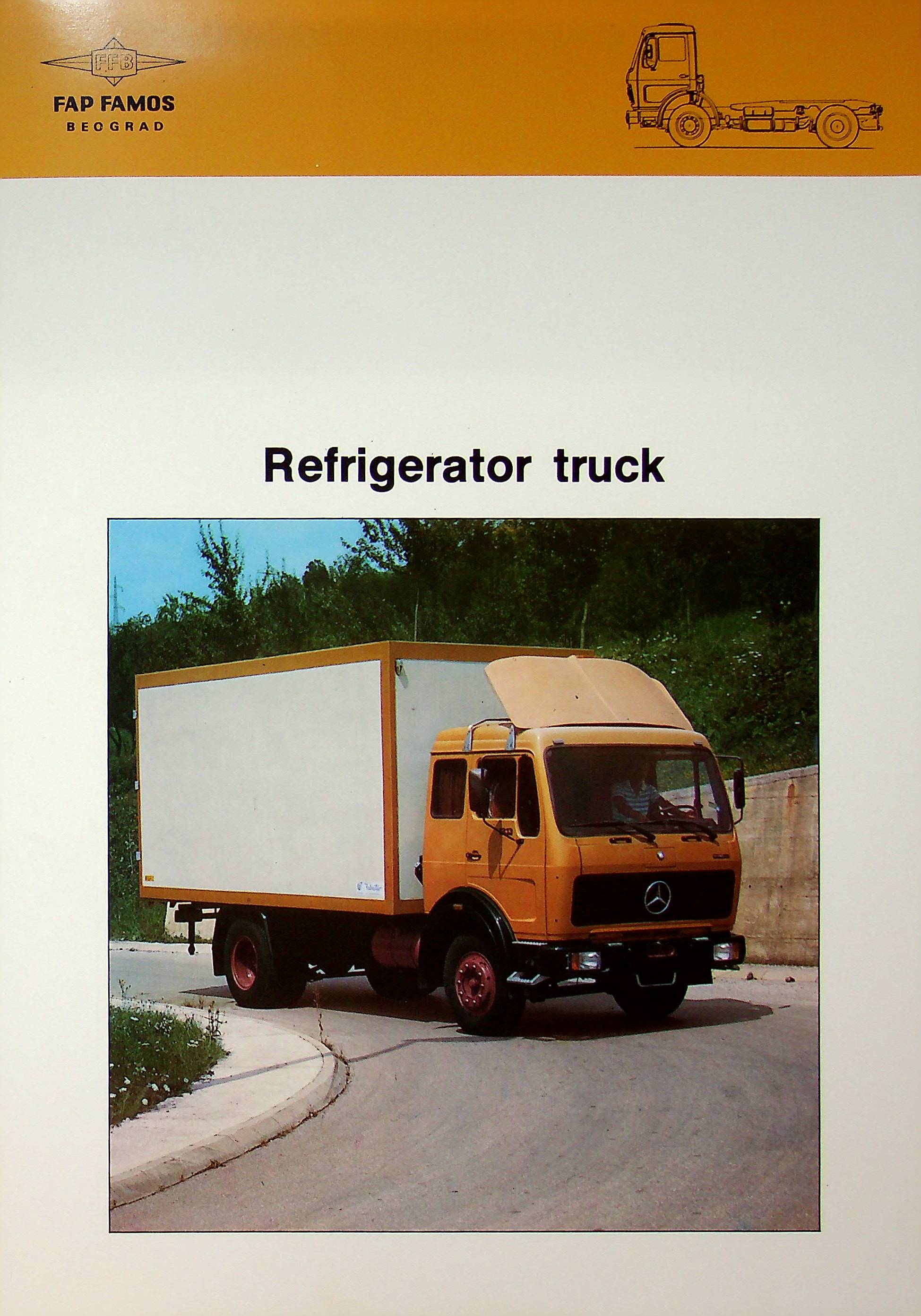 FAP Mercedes LKW Kühlwagen Prospekt 198?