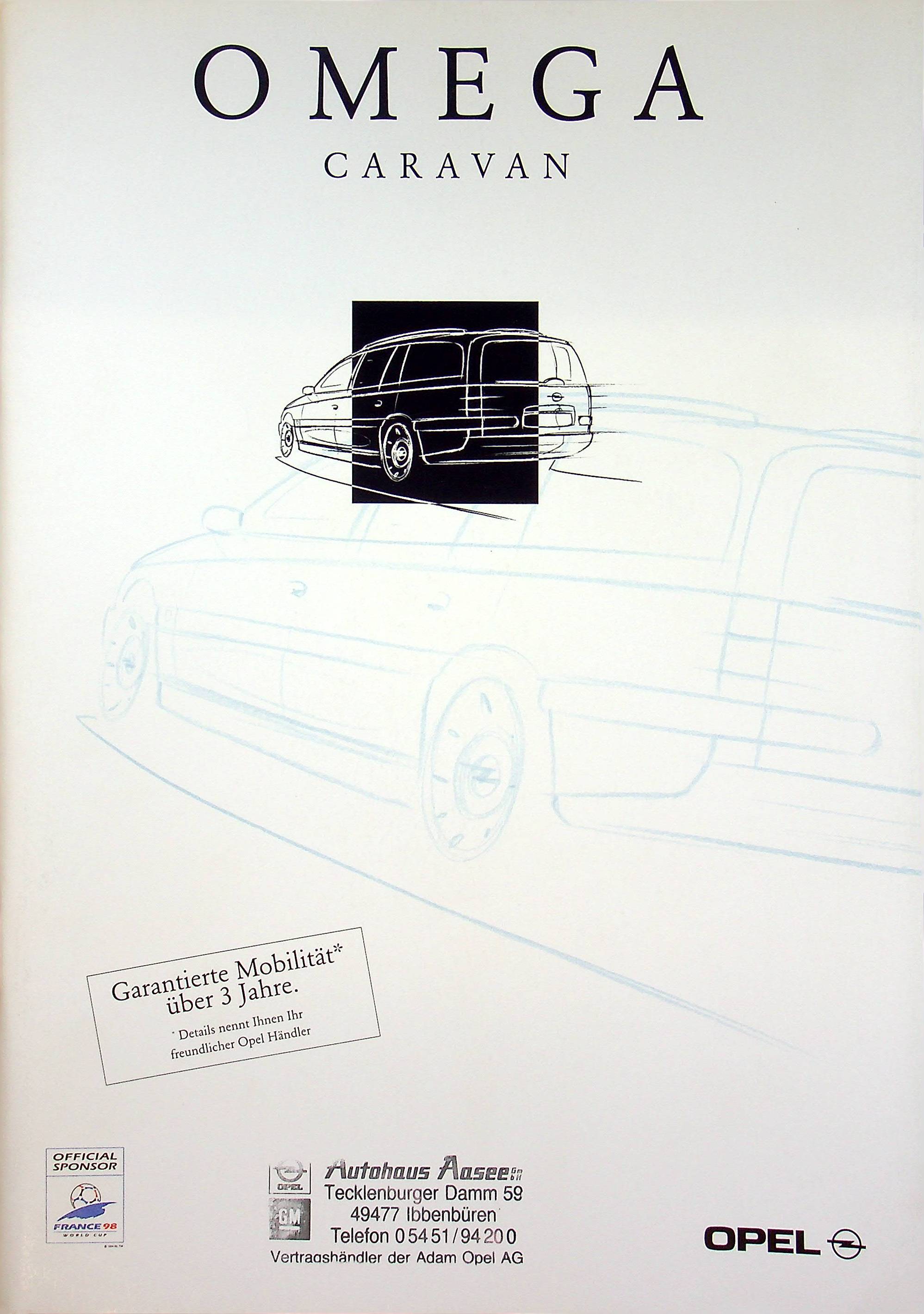 Opel Omega B Caravan Prospekt 10/1997